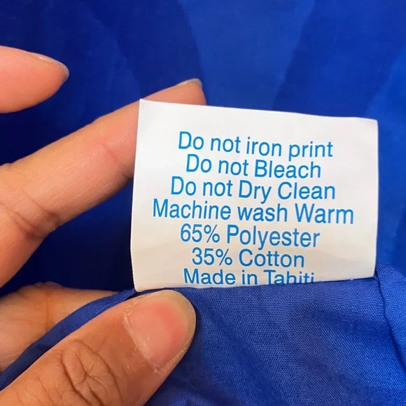 Blue Polynesian/Patterned Pareu. NWOT. - Picture 9 of 9